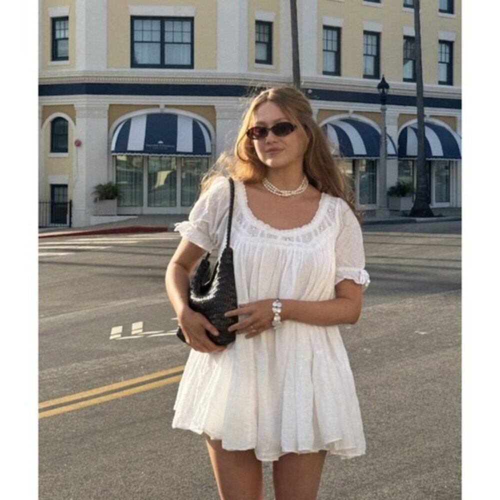 Free People White Mini Dress